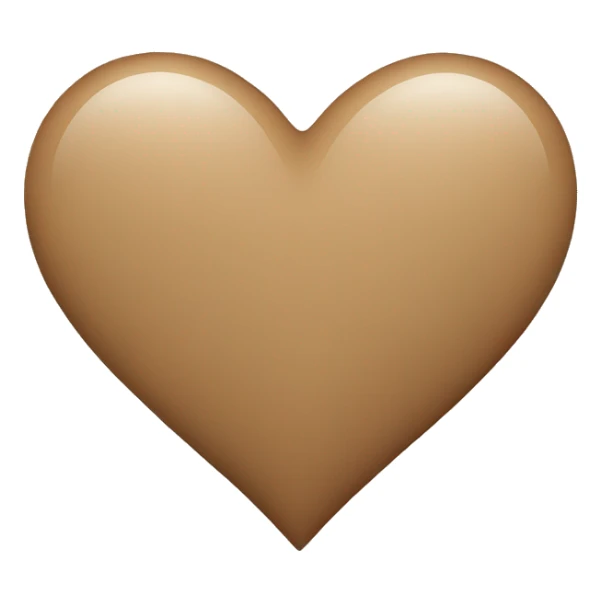 light brown heart  sticker