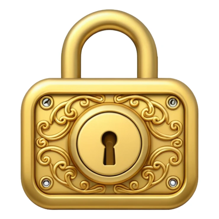 lock made out of money sticker