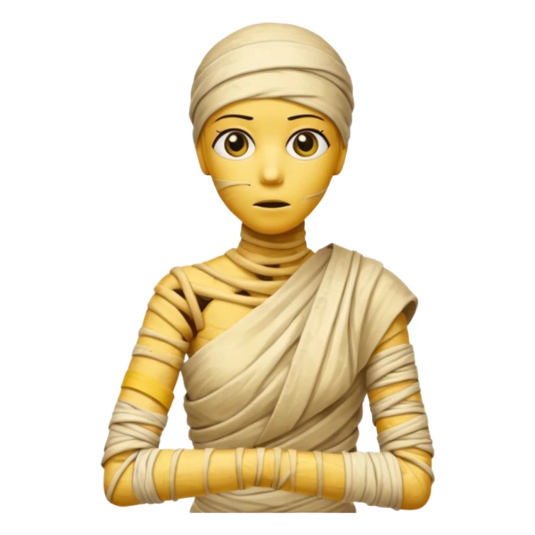 mummy Human figure wrapped in yellowed bandages, one arm stretched forward.
 sticker