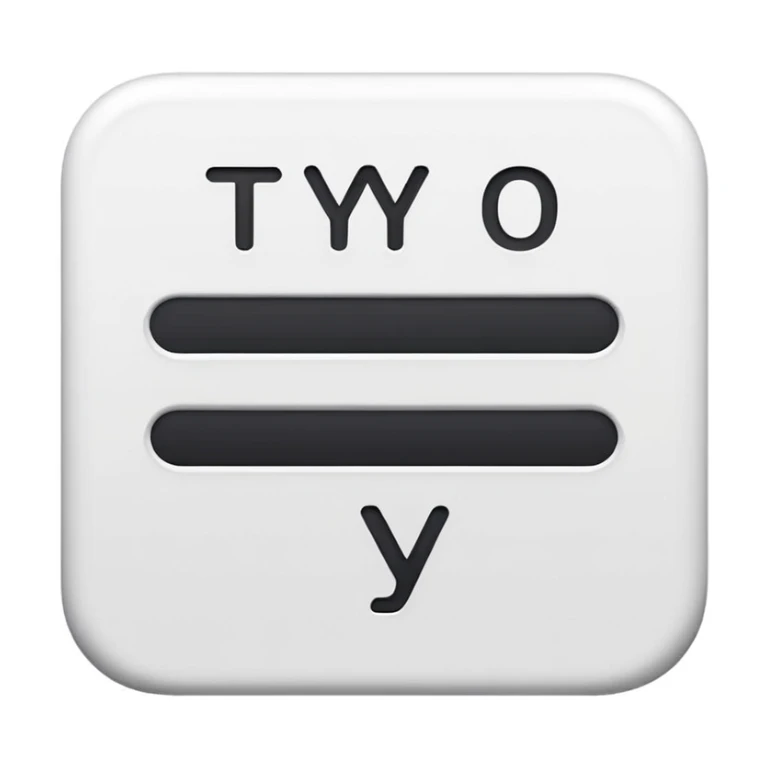 letters TY, modern, minimal style, rounded corners, flat color background, no gradients, suitable for iPhone emoji keyboard sticker