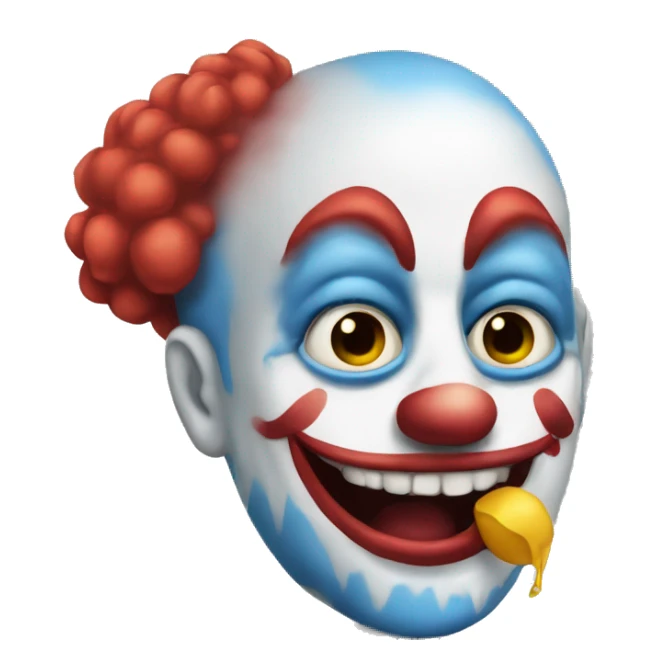 Haz un emoji de un payaso tirando besos sticker