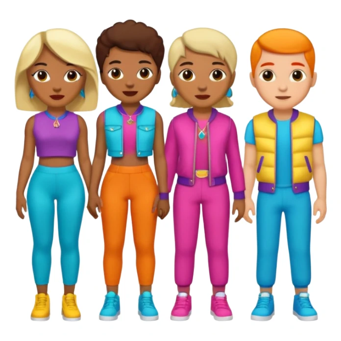 full Group of five men pop star sticker