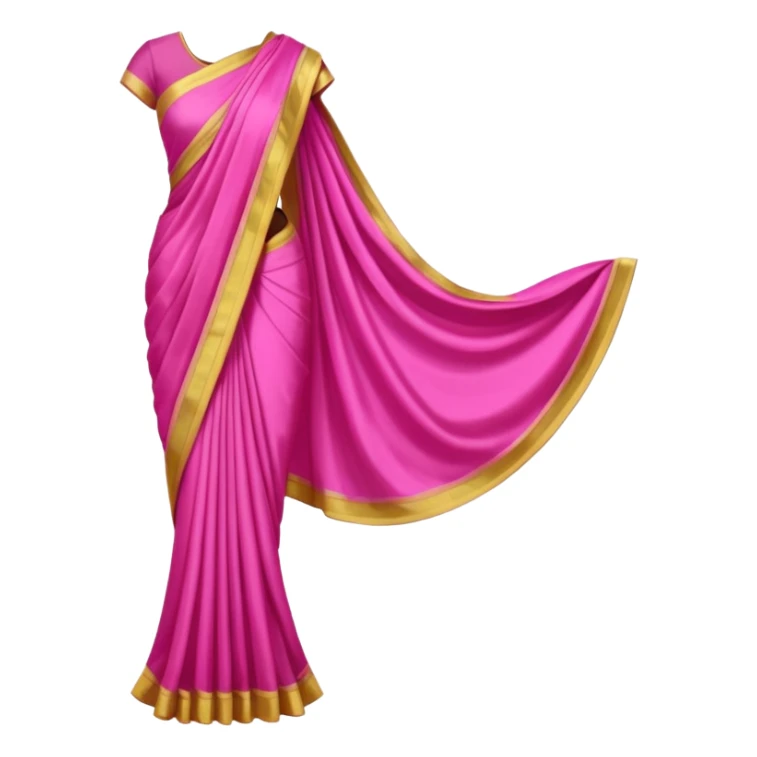 pink saree sticker
