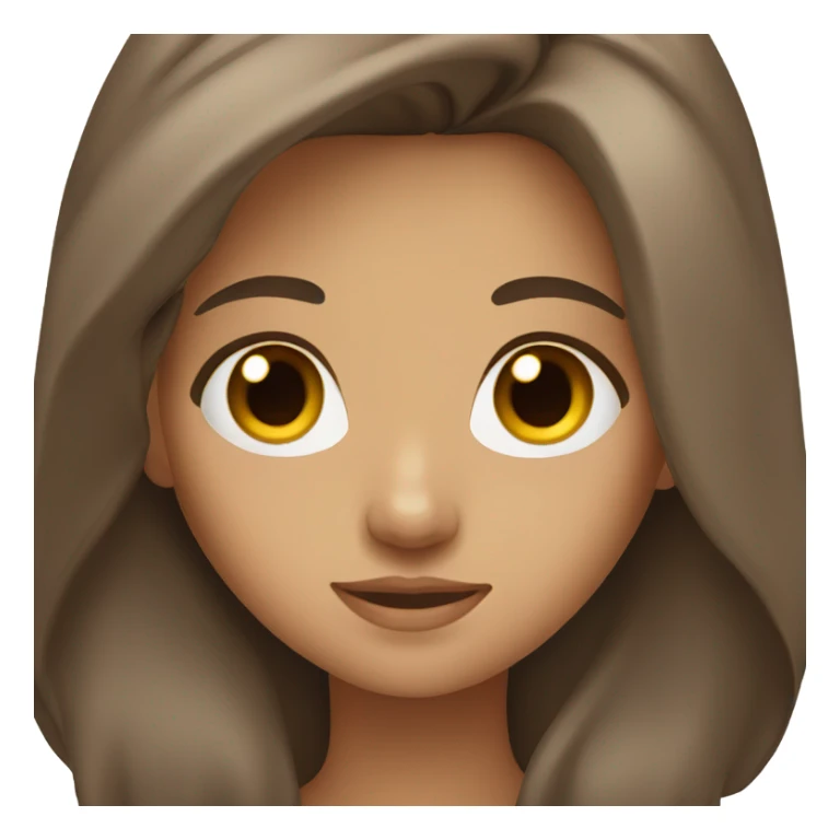 a girl with brown eyes and brown hair long sticker