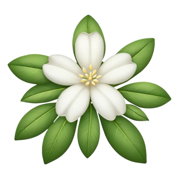 White jasmine flower emoji no leaf sticker