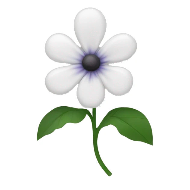 no color flower sticker