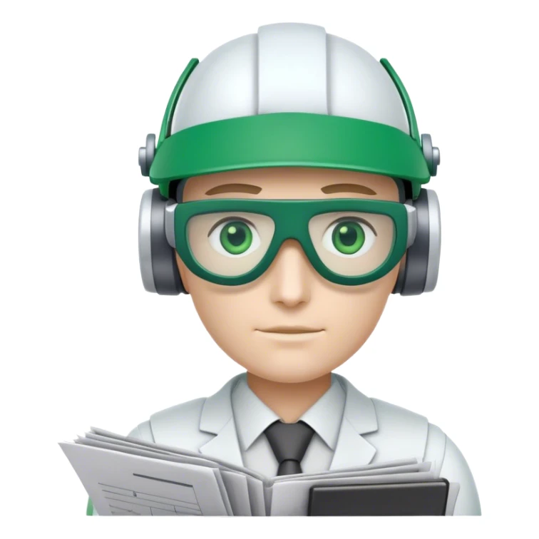 human like robot bookkeeper wearing an accountants Green eyeshade dealer's visor  and holding spreadsheets sticker