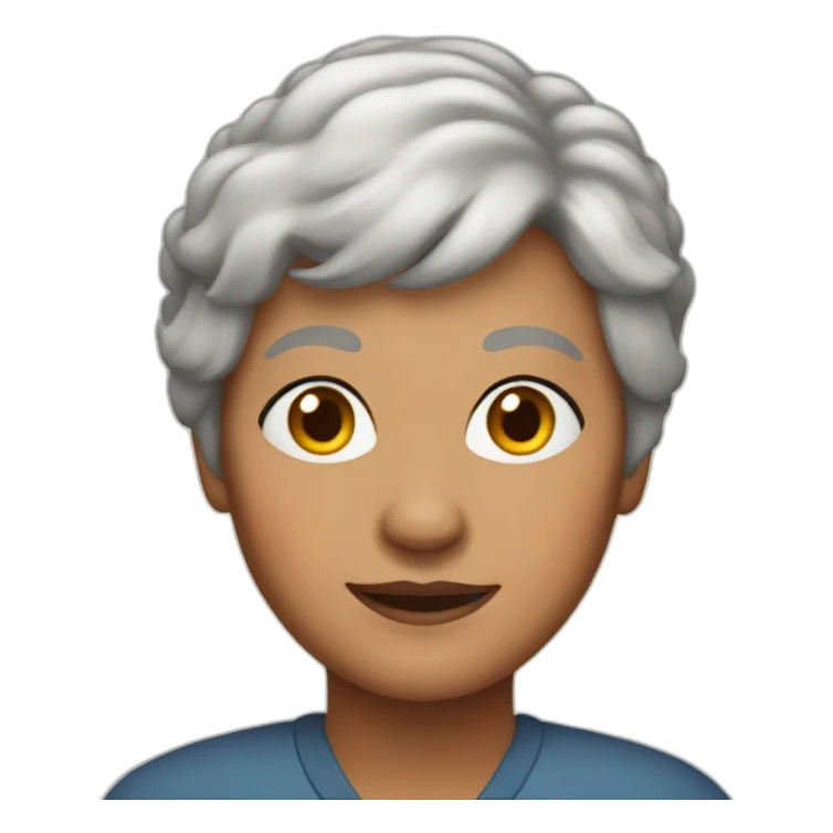grandmother with short hair sticker