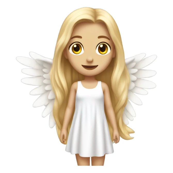 Blonde hair angel girl sticker