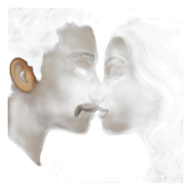 Women and men kiss sticker