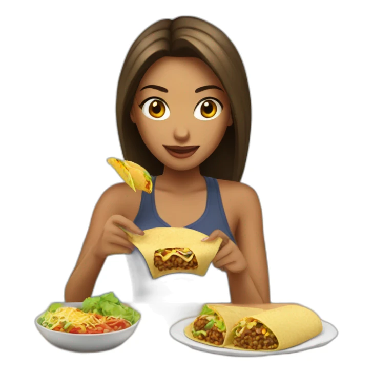 Rihana en train de manger un tacos sticker
