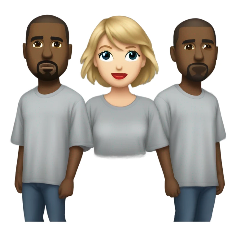 Kanye west with a taylor swift shirt sticker