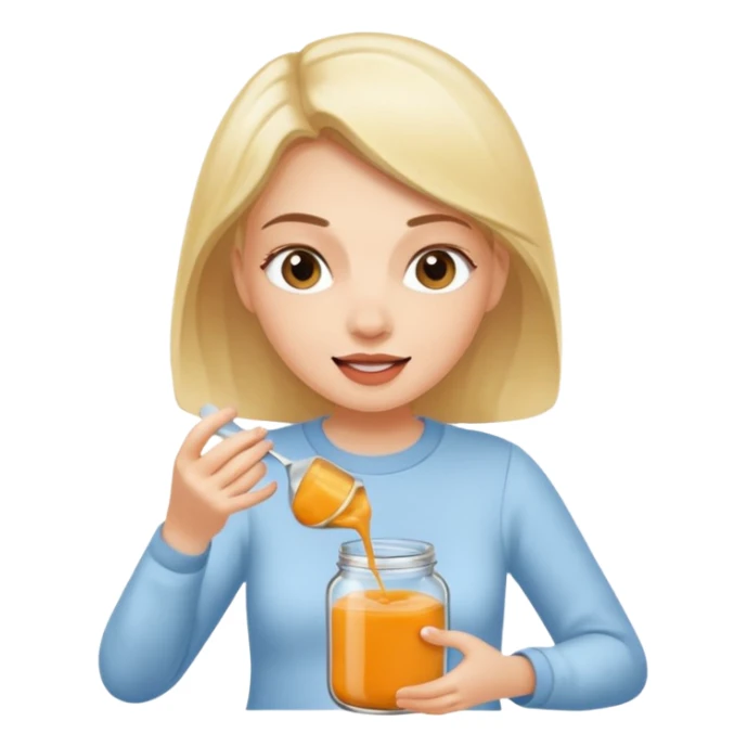 woman eating baby sticker