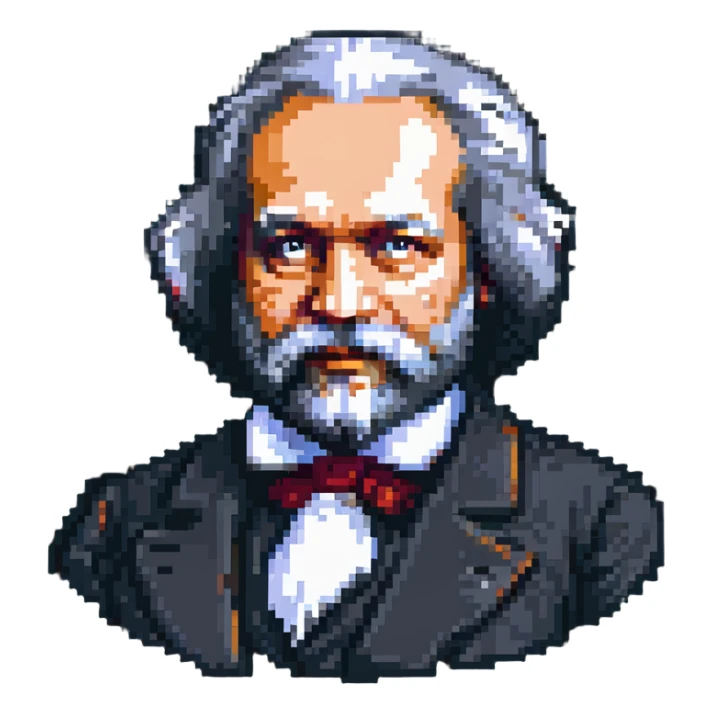 portrait of Karl Marx sticker