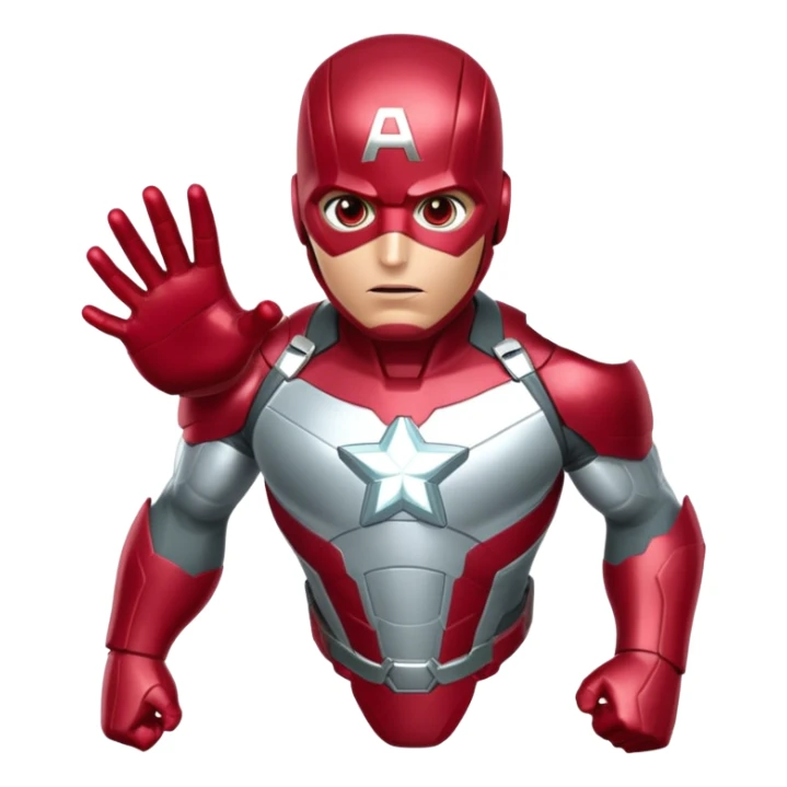 vision marvel body with red face from captain america: civil war sticker