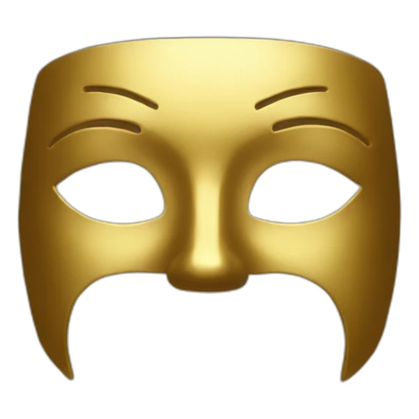 golden mask sticker