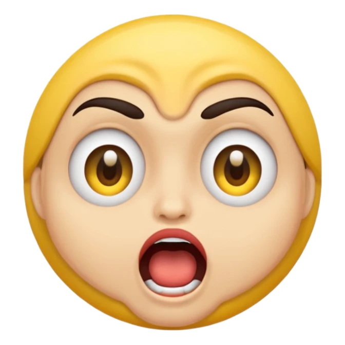 offended with mad eyebrows and open mouth normal yellow circle emoji sticker