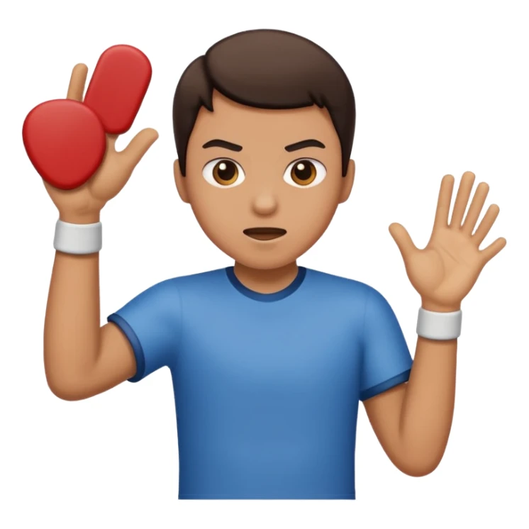 L emoticon deve  tirare uno schiaffo al rovescio  sticker