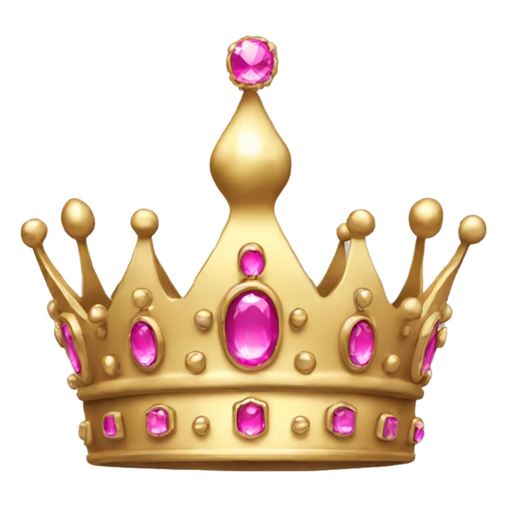 A king’s gold crown with pink jewels sticker