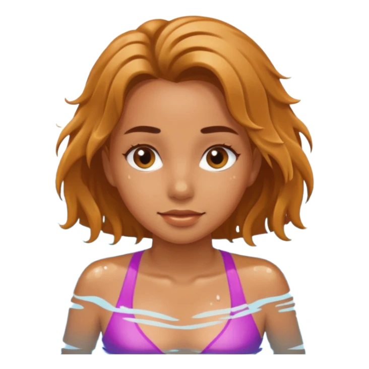Girl in a swimming pool sticker