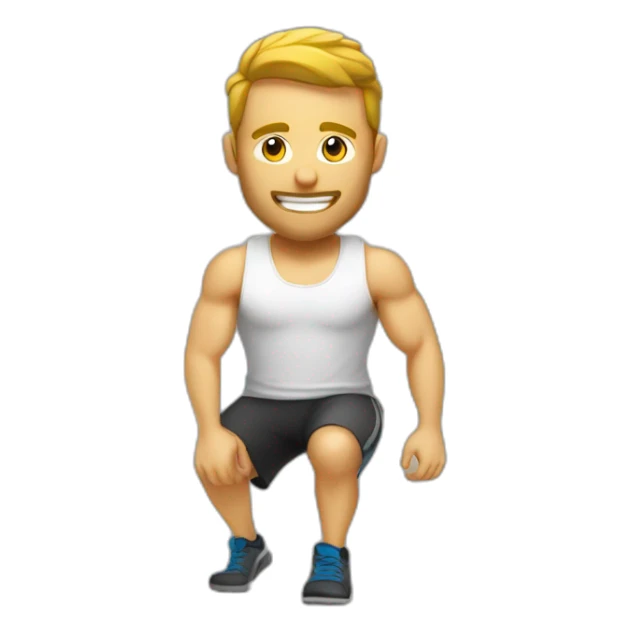 homme qui fait du crossfit sticker