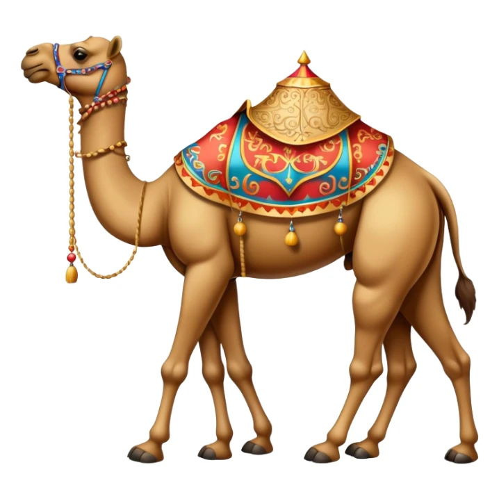 Vintage Arabian circus camel with filigree with four legs sticker