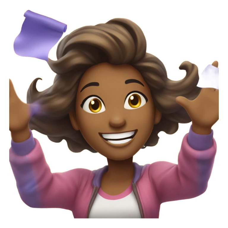 Excited lady sticker