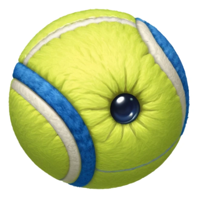 blue tennis ball sticker