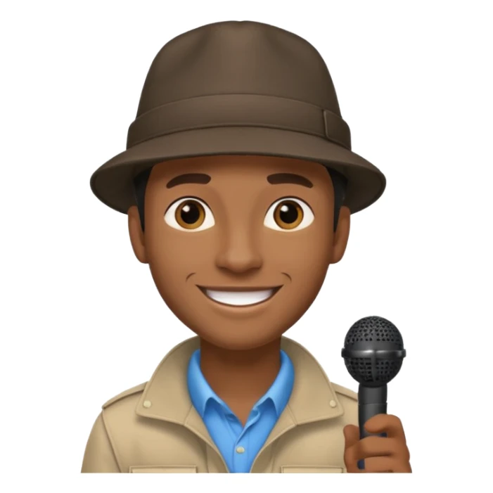 City Tour Guide black man  sticker