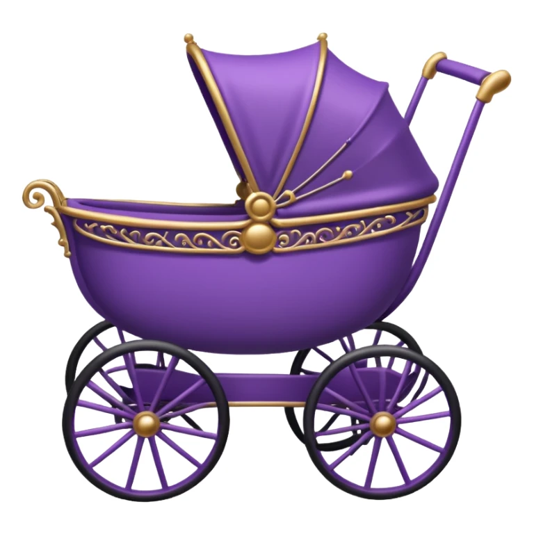 victorian purple baby carriage sticker