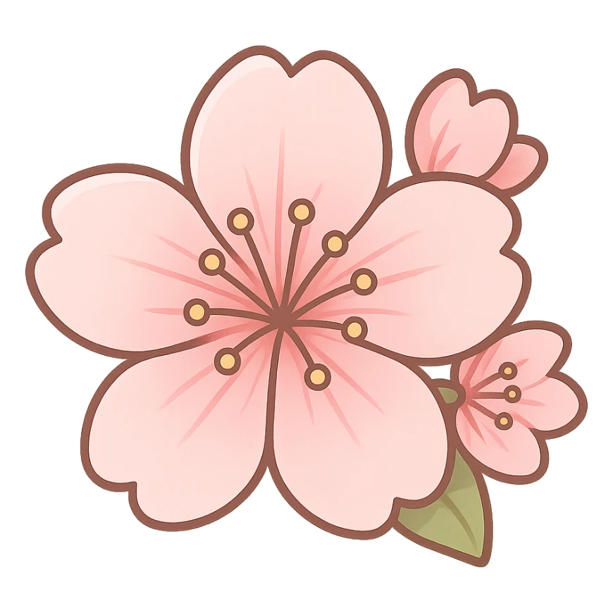 sakura cherry blossom flower, remove background sticker