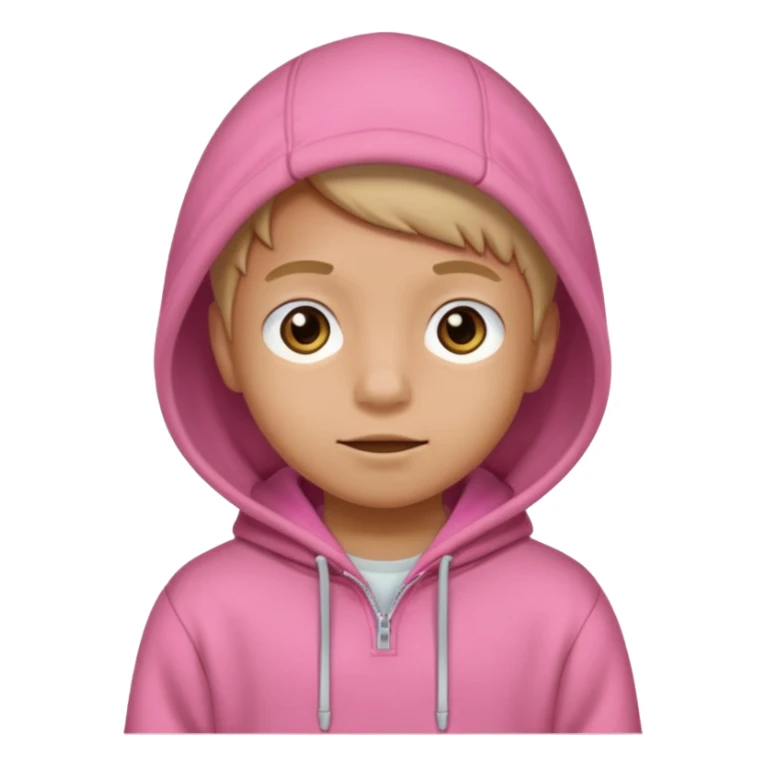 Kid Boy in pink hoodie  sticker