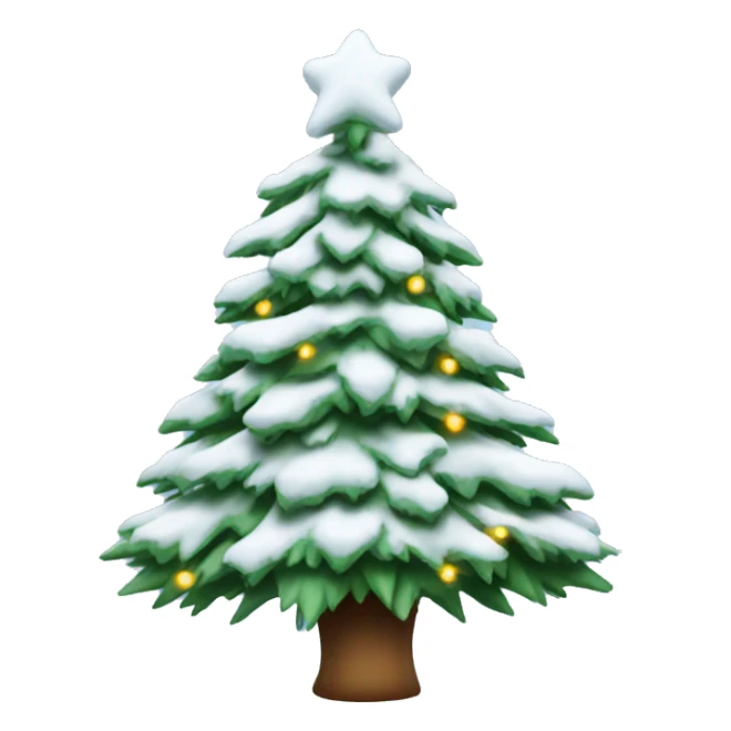 snowy christmas tree sticker
