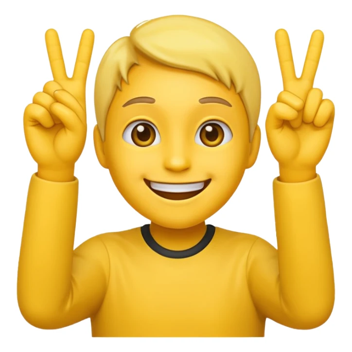 emoji holding 3 fingers up sticker