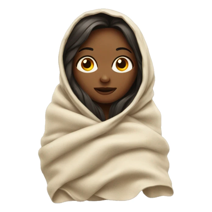 girl in a blanket sticker