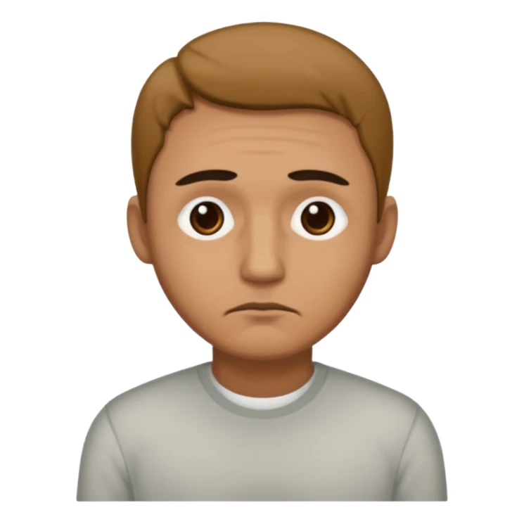 The sad man full body detalizated sticker