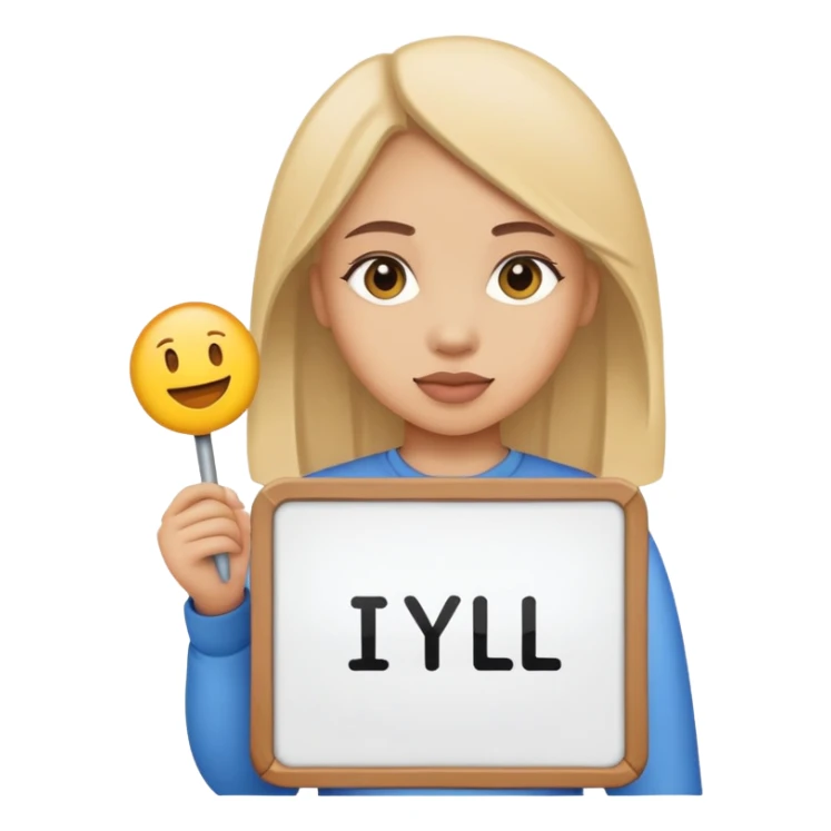 A girl holding a sign saying “I’ll SYD sticker