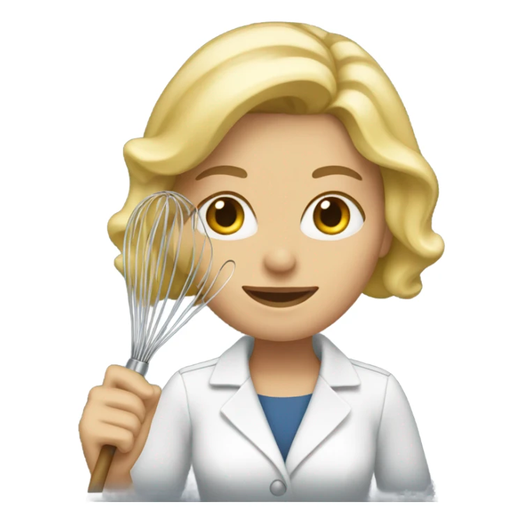 blonde woman with a whisk sticker