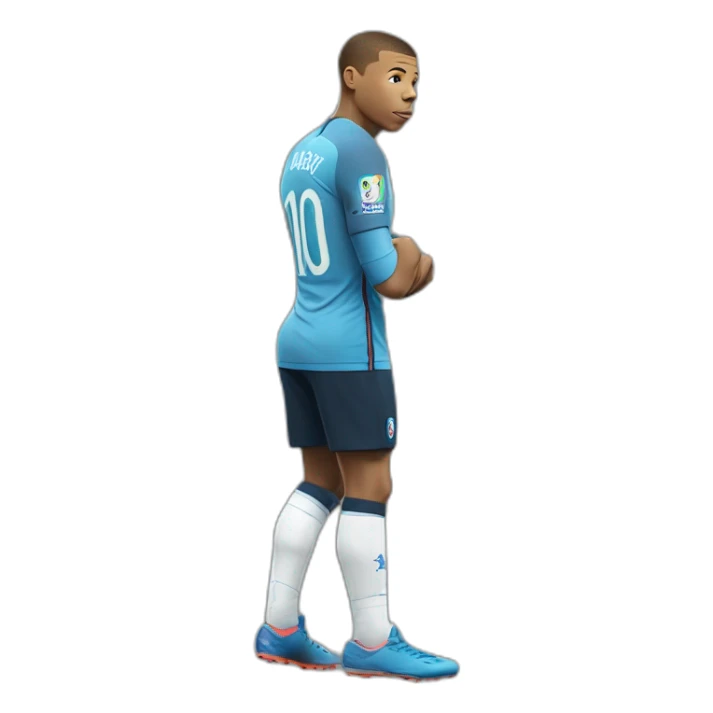 Kilian mbappe avec le mallio de l’om sticker
