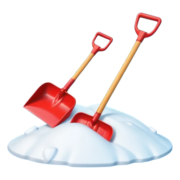 snow shovel object icon, colorful plastic snow shovel, rounded edges, toy-like style, 3D cartoon, mobile game icon style, centered, clean background, no text, no watermark

 sticker