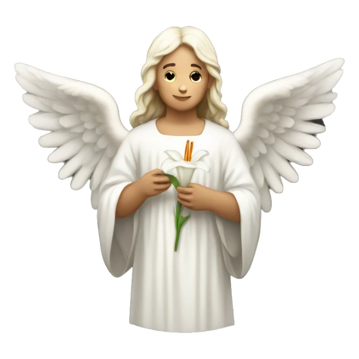 Angel Gabriel holding white lily sticker
