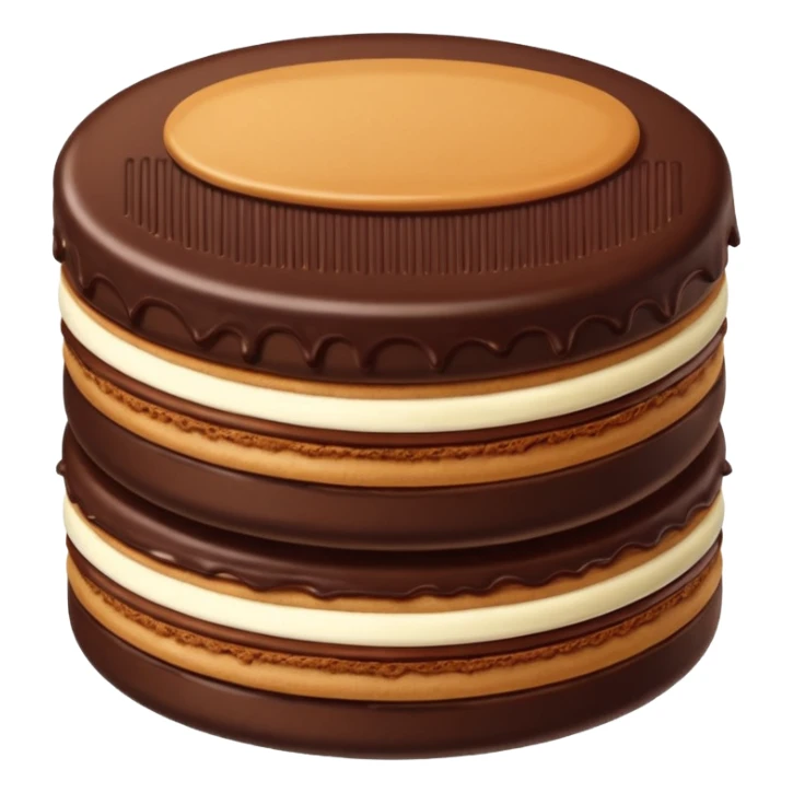 un alfajor triple de dulce de leche y chocolate de portezuelo sticker