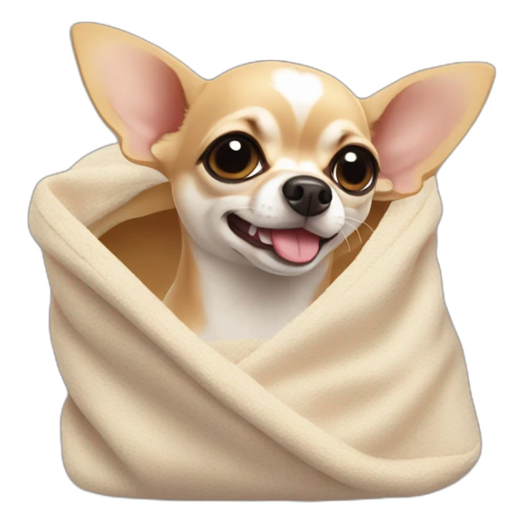 chihuahua in tote tongue out blanket sticker