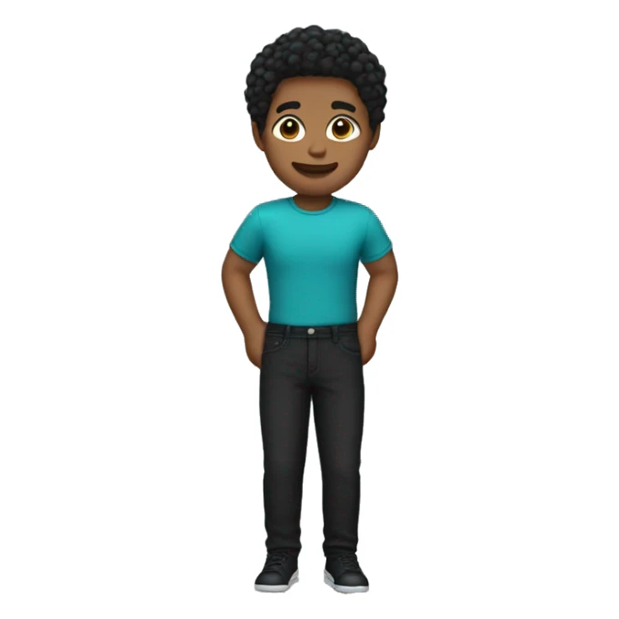 Outfit wearing a red shirt and black pants  sticker