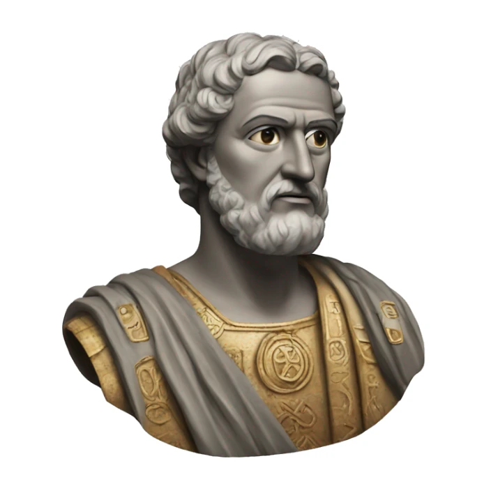 a bust of the 7th century byzantine emperor Maurice  sticker