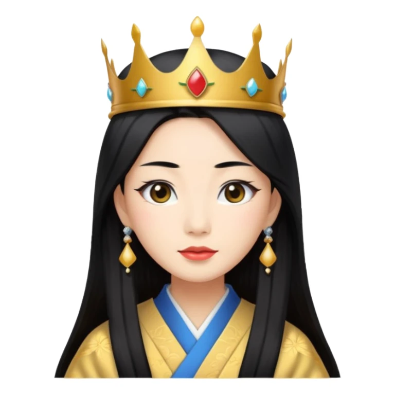 japaneses queens long hairs sticker