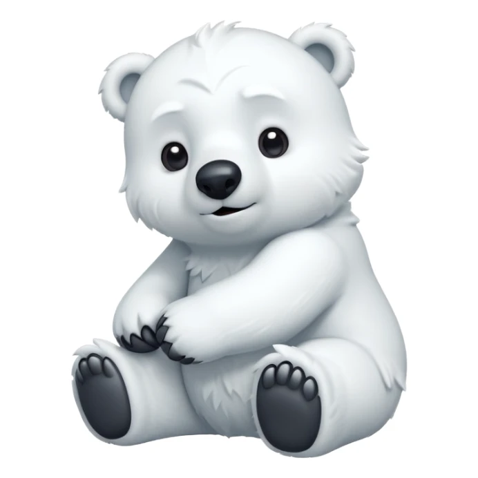 cute polar bear character, snowy fur, winter vibe, 3D cartoon, mobile game icon style, clean background, no text, no watermark
 sticker