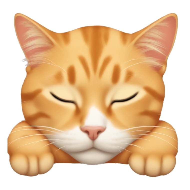 orange cat sleeping with blonde hair girl sticker