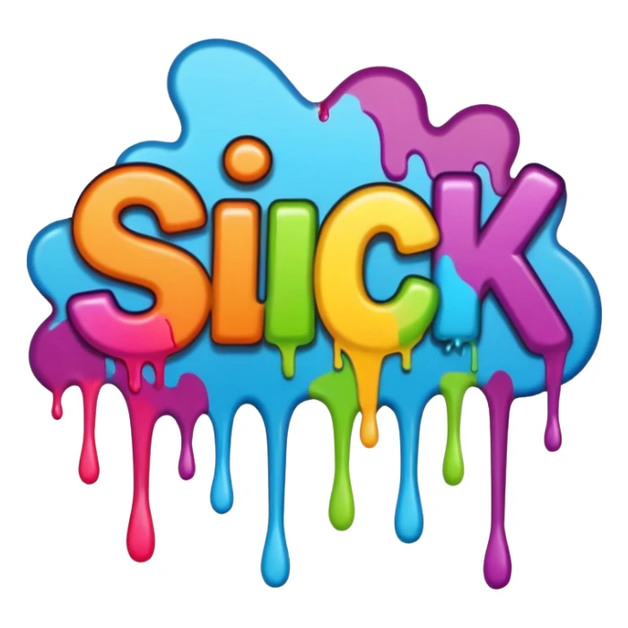 the word sick in graffiti font sticker
