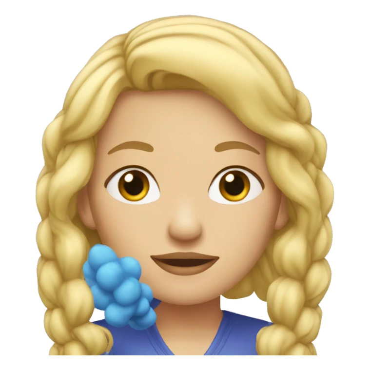 Femme blonde qui fume une puff sticker